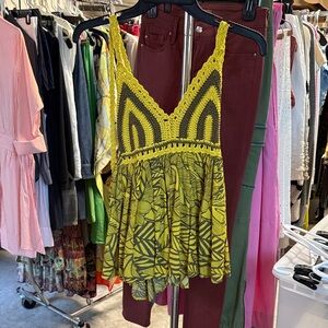 Twin-Set Yellow and Black Crochet Top